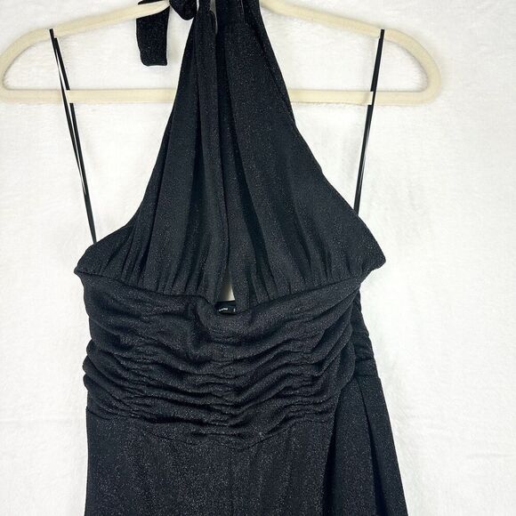 Urban Outfitters Silence & Noise Aston Halterneck Jumpsuit Small NWT Glitter - Picture 6 of 11